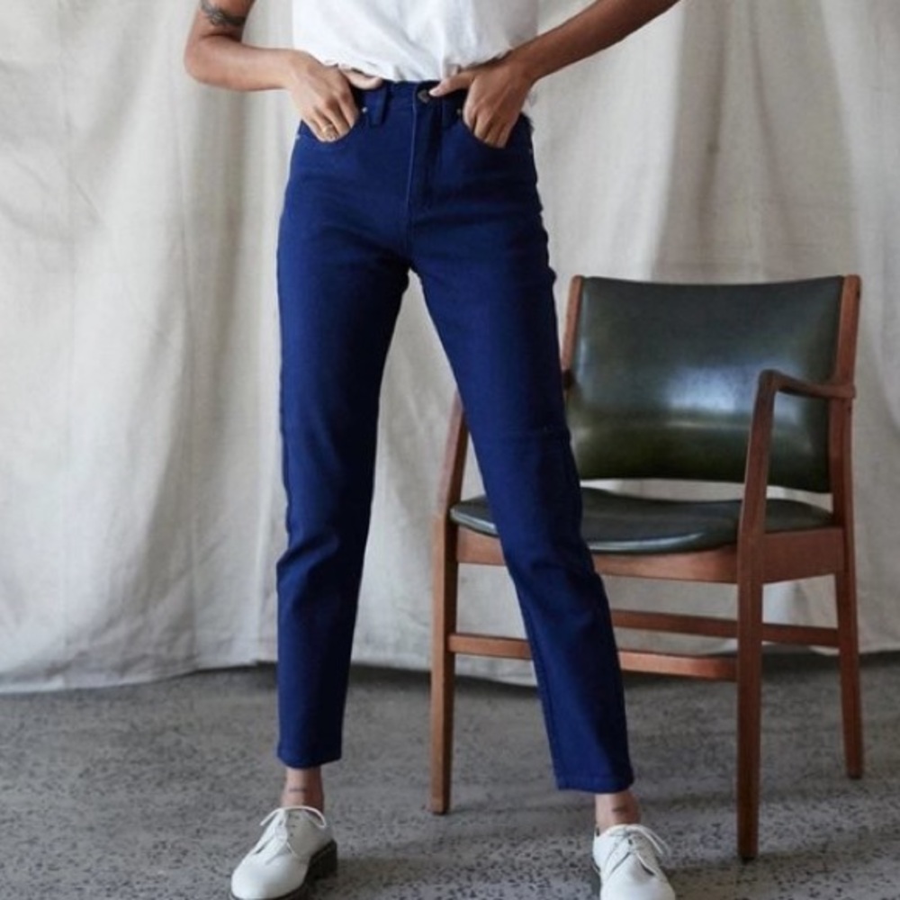 Afends Blondies Twill Slim Jeans in Indigo Blue